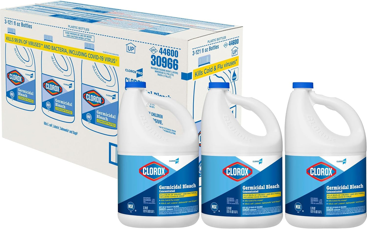 Clorox® Ultra Germicidal Bleach 121 oz Case of 3 – EPA-Registered Surface Sanitizer for Clinic Exam Rooms and Patient Areas
