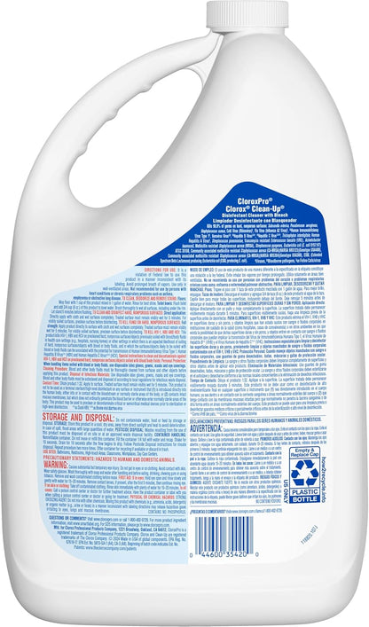 CloroxPro Clorox Clean-Up Disinfectant Cleaner with Bleach Refill – Daycare Classroom Surface Sanitizer