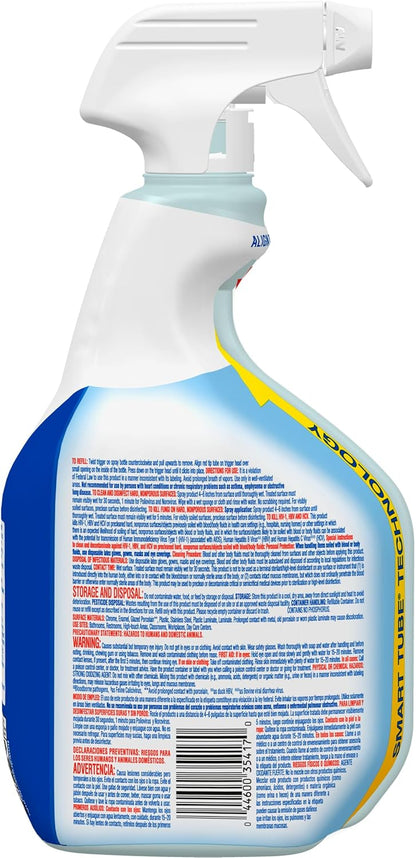 CloroxPro Disinfectant Cleaner with Bleach – Smoke-Free Commercial Kitchen Surface Spray, No Open Flame or Fume Hazard, Bulk 32-Ounce Bottles for Food Service Operators (9-Pack)
