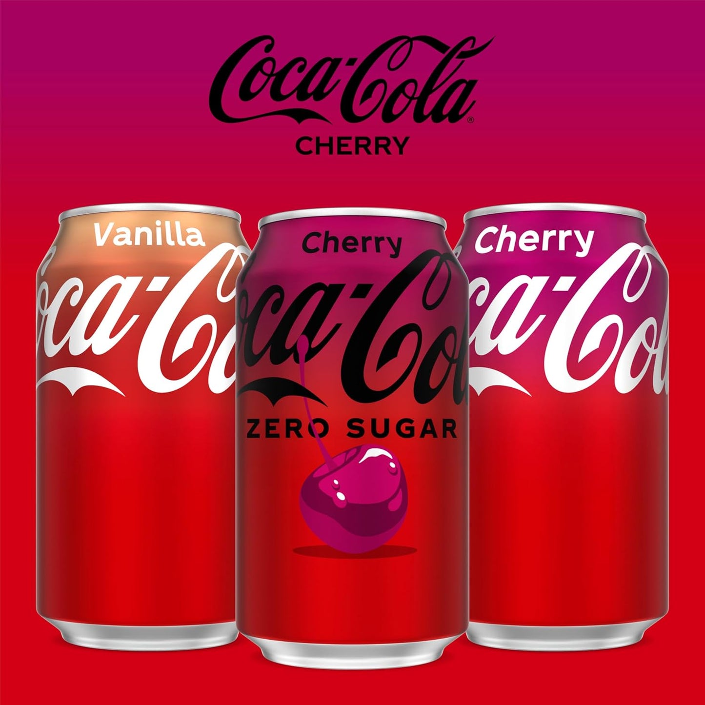 Coca-Cola Cherry Zero Soda - Afternoon Office Pick-Me-Up Without the Sugar Crash, 12 fl oz Cans (Pack of 12)
