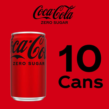 Coca-Cola Coke Zero Sugar Mini Soda 10 Pack – Thoughtful Hostess Gift for Holiday Parties and Housewarming Celebrations
