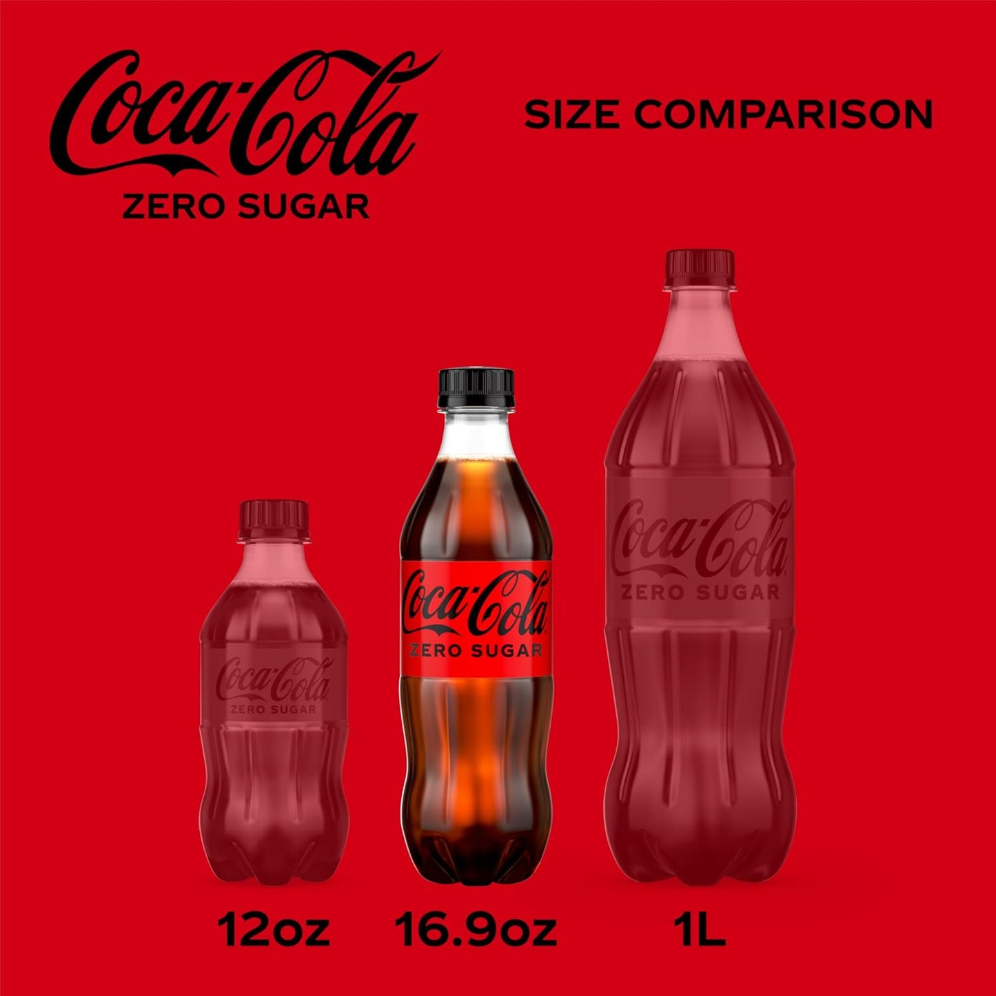 Coca-Cola Coke Zero Sugar Soda 16.9 fl oz 6 Pack – Midday Caffeine Pick Me Up for the Home Office Desk