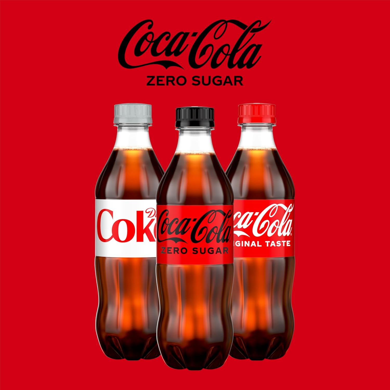 Coca-Cola Coke Zero Sugar Soda 16.9 fl oz 6 Pack – Midday Caffeine Pick Me Up for the Home Office Desk
