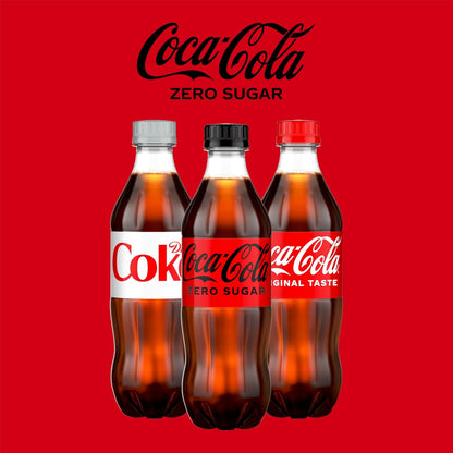Coca-Cola Coke Zero Sugar Soda 16.9 fl oz 6 Pack – Midday Caffeine Pick Me Up for the Home Office Desk