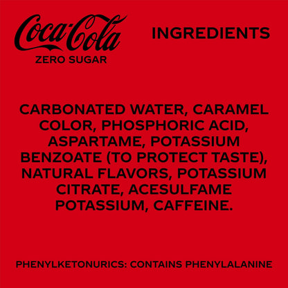 Coca-Cola Zero Sugar Cola – Portable 12oz Can Pack for Backyard BBQs and Patio Gatherings