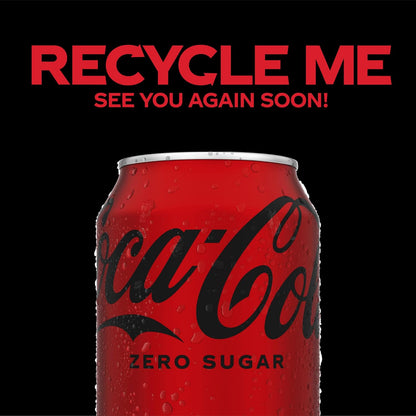 Coca-Cola Zero Sugar Cola – Portable 12oz Can Pack for Backyard BBQs and Patio Gatherings