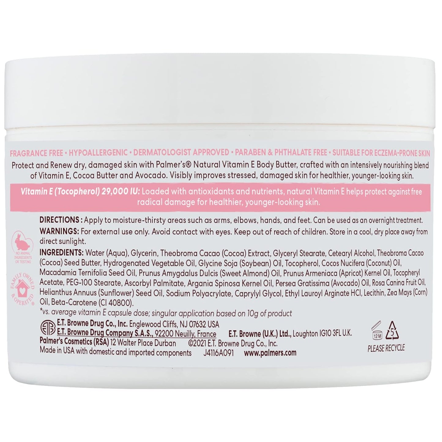 cocoa butter and advanced botanical blend base for deep moisturization