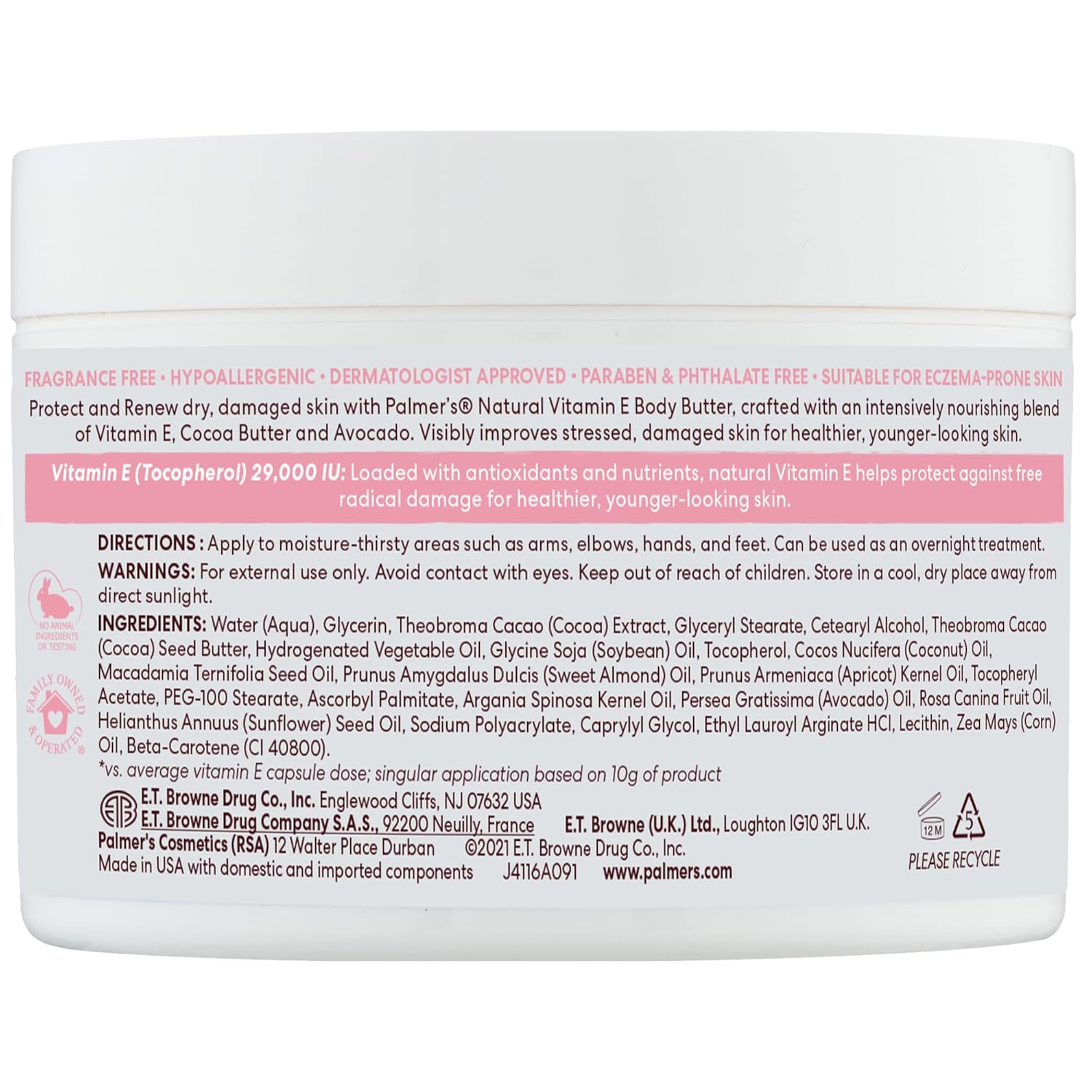 cocoa butter and advanced botanical blend base for deep moisturization