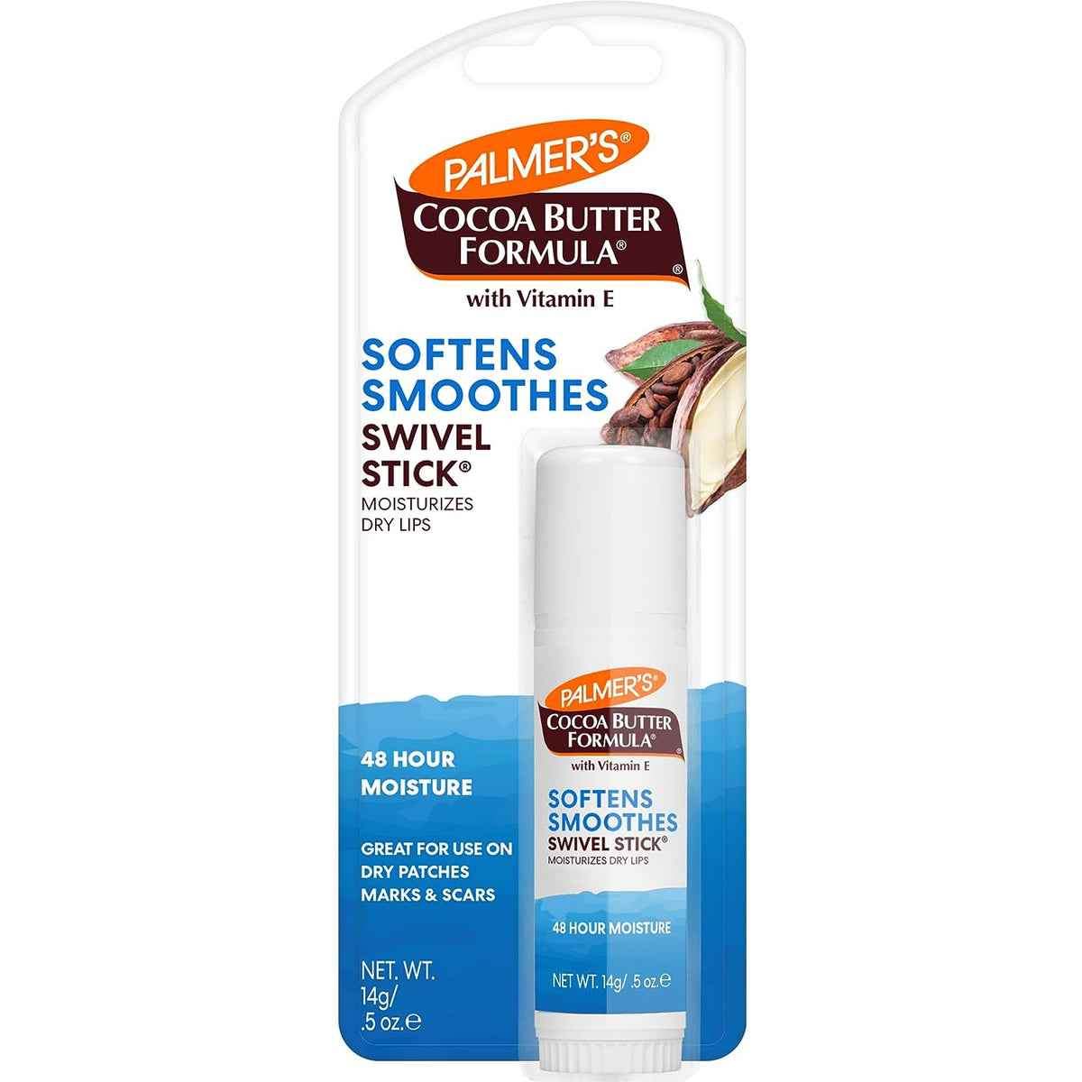 cocoa butter, raw shea butter, and vitamin e blend for moisturizing and skin repair