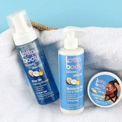 coconut and shea oil infusion for moisture and shine