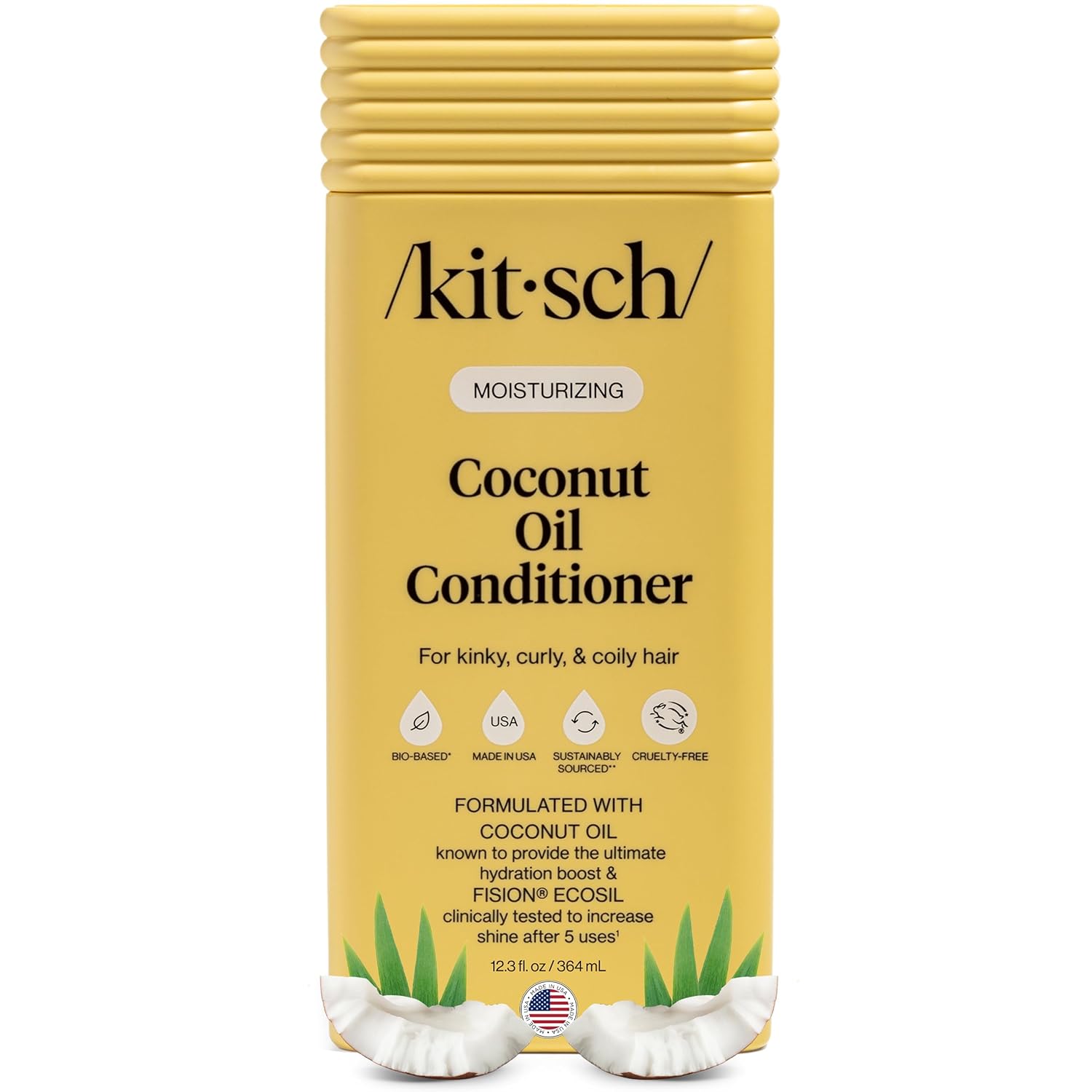 coconut oil-infused liquid formula for deep moisture and natural shine