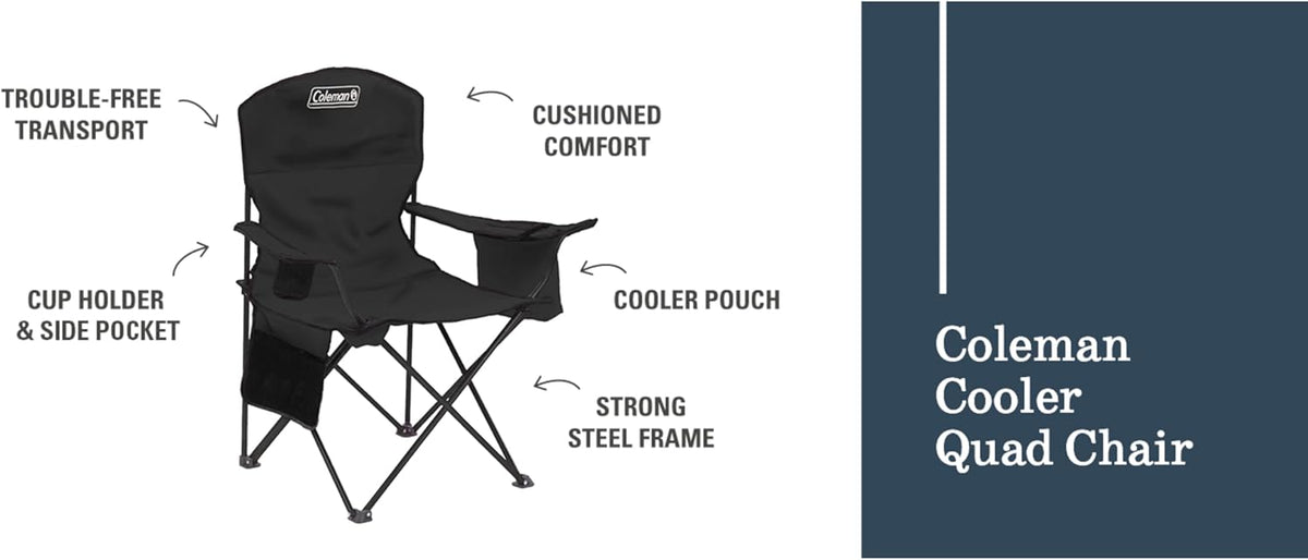 Coleman Portable Outdoor Lounge Chair with Built-In Cooler – Recline-Style Comfort for Screen-Free, Slow-Morning Patio Time