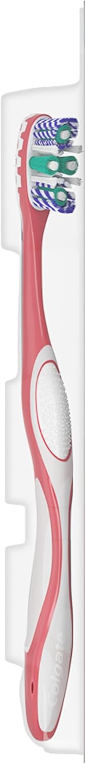 Colgate 360 Optic White Advanced Whitening Toothbrush – Mindful Daily Oral Care Ritual for Brighter Smiles, 2 Pack