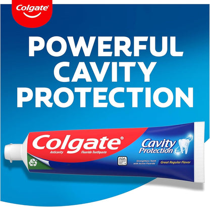 Colgate Cavity Protection Toothpaste – Portable Mint Toothpaste for Camping, Hotel, and Toiletry Bags