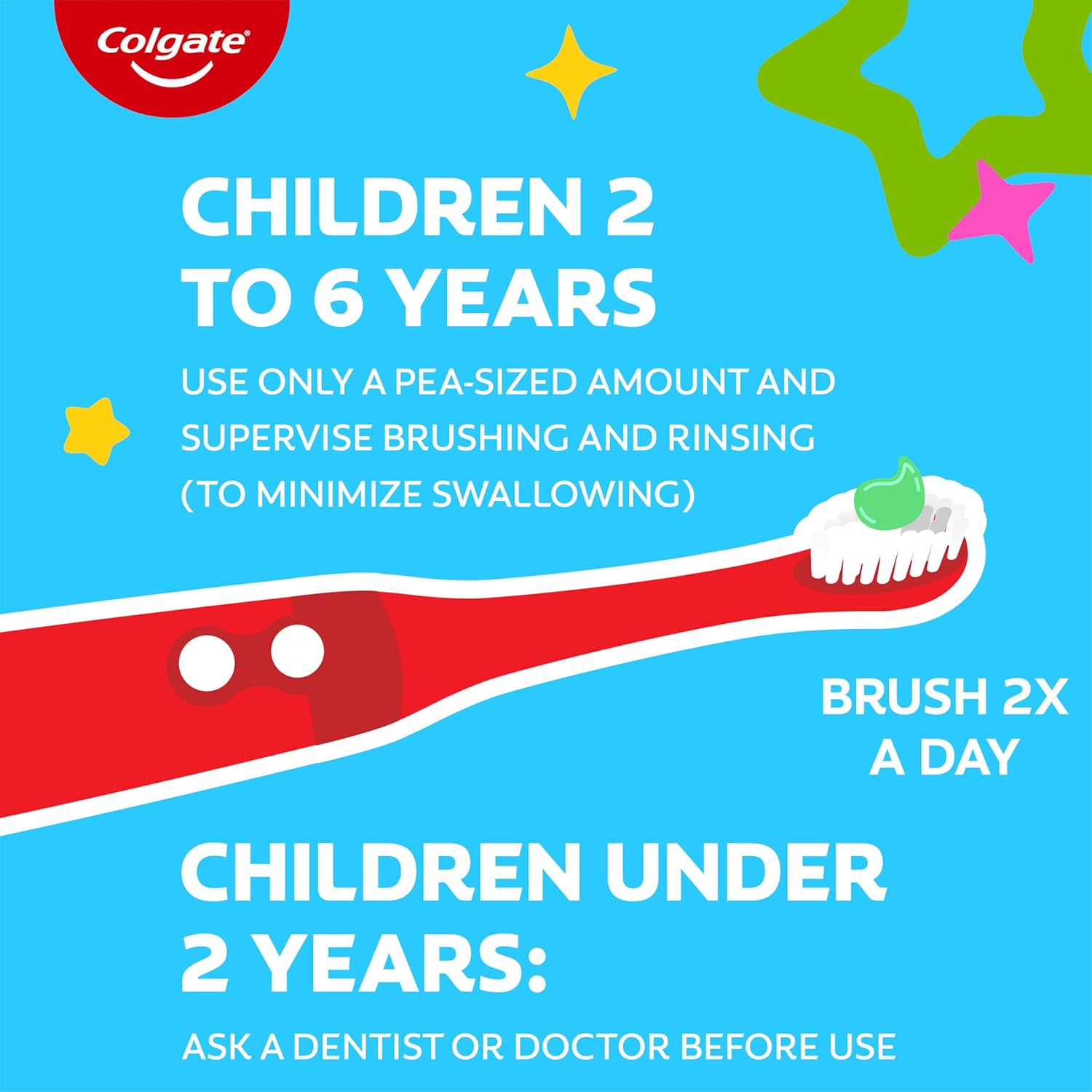 Colgate Kids Fluoride Toothpaste Pump, Bubble Fruit Flavor for Kids 6+, ADA Accepted, 4.4 Oz Six-Pack for the Kids' Bathroom