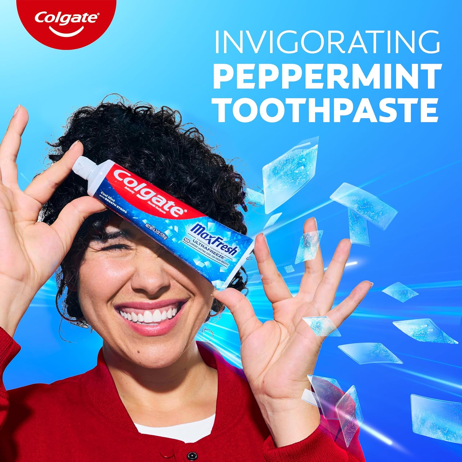 Colgate MaxFresh Ultrafreeze Toothpaste – Single-Purpose Excellence: One Tube Replaces Toothpaste + Breath Strips Clutter