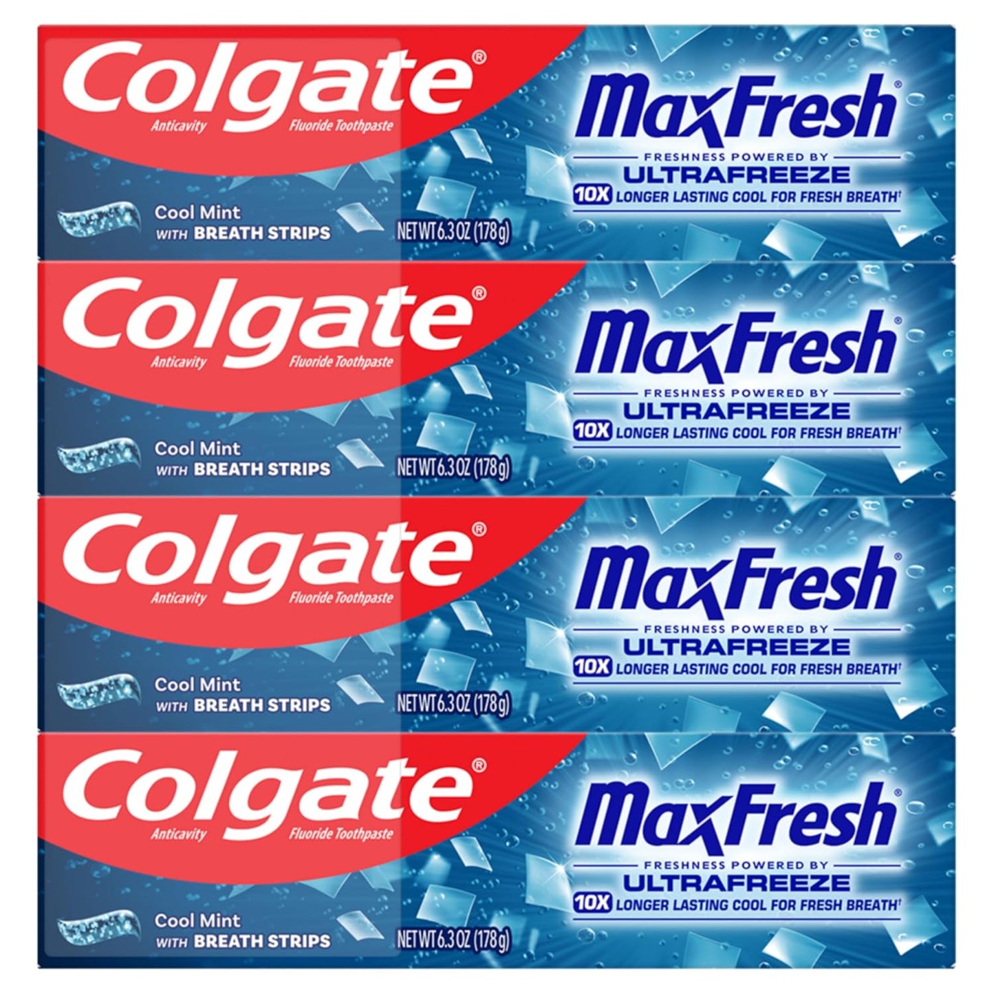 Colgate MaxFresh Ultrafreeze Toothpaste – Single-Purpose Excellence: One Tube Replaces Toothpaste + Breath Strips Clutter