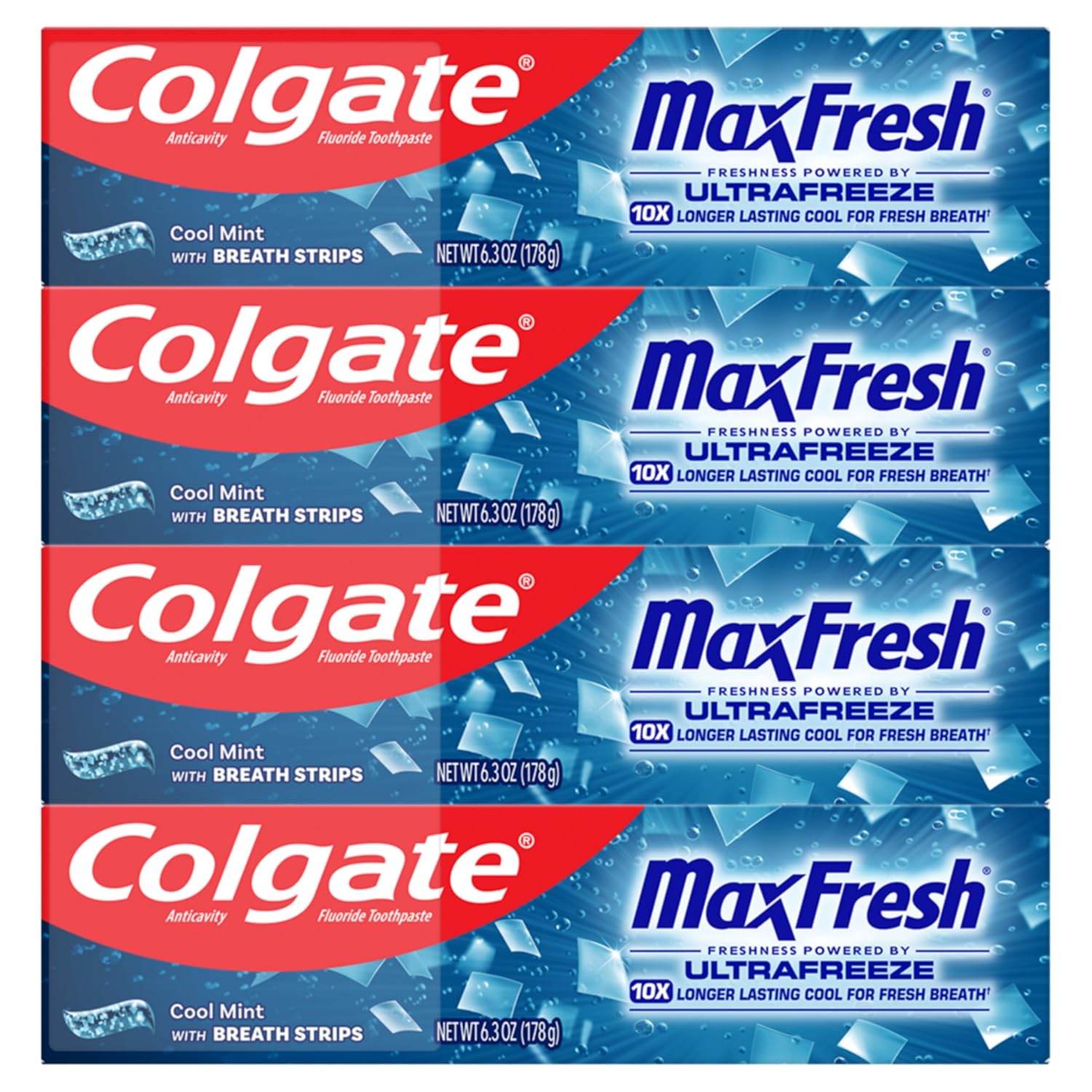 Colgate MaxFresh Ultrafreeze Toothpaste – Single-Purpose Excellence: One Tube Replaces Toothpaste + Breath Strips Clutter