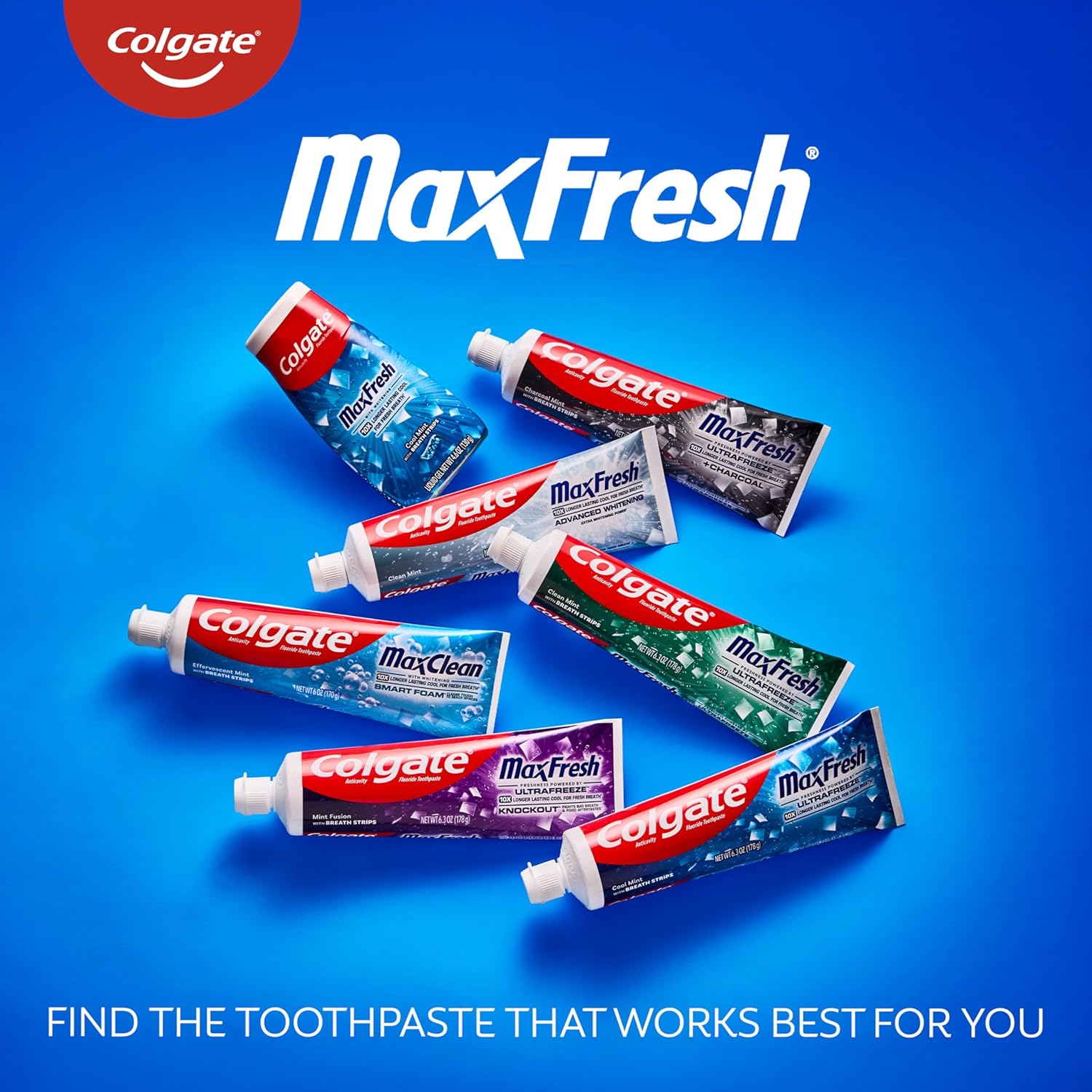 Colgate MaxFresh Ultrafreeze Toothpaste – Single-Purpose Excellence: One Tube Replaces Toothpaste + Breath Strips Clutter