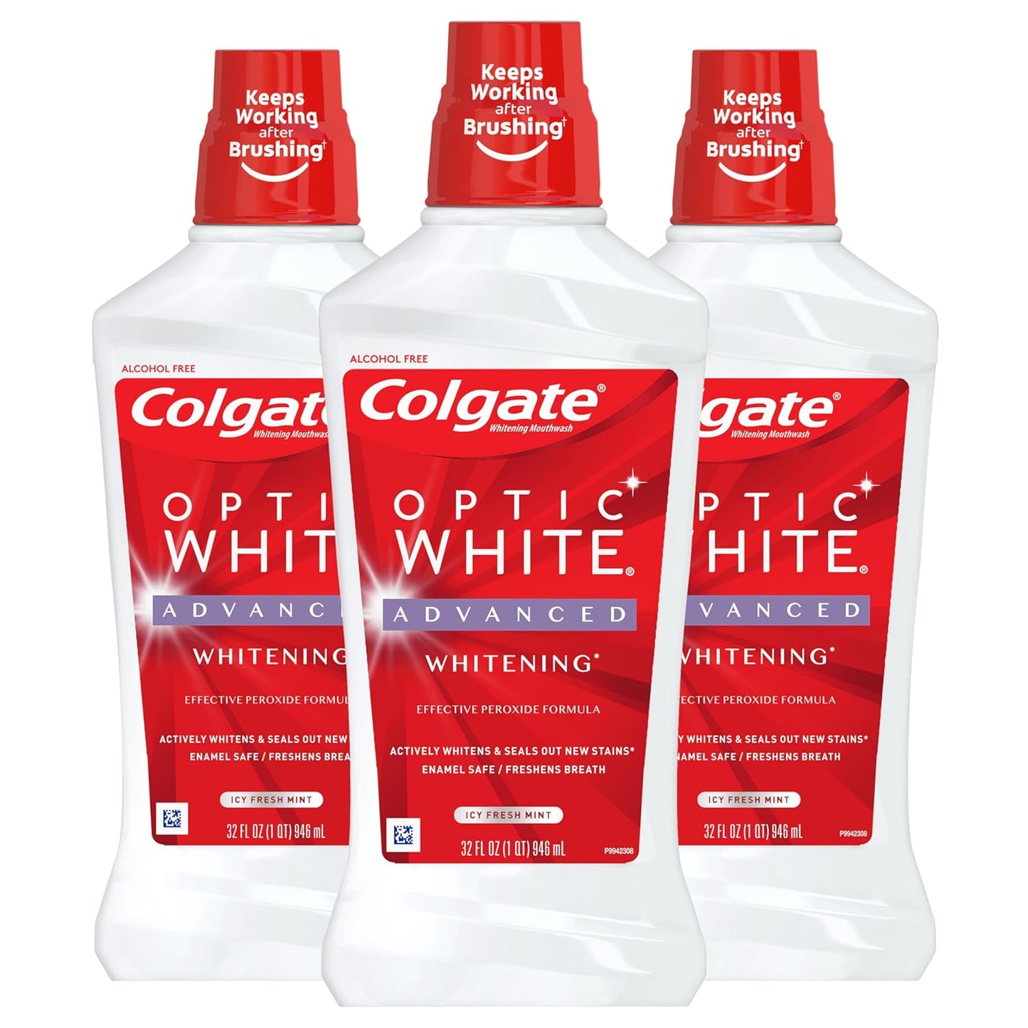 Colgate Optic White Mouthwash – Quick Post-Meeting Whitening Rinse for the Office Bathroom