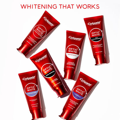 Colgate Optic White Renewal Toothpaste – Thoughtful Birthday Gift for Coffee and Wine Lovers, 3 Pack
