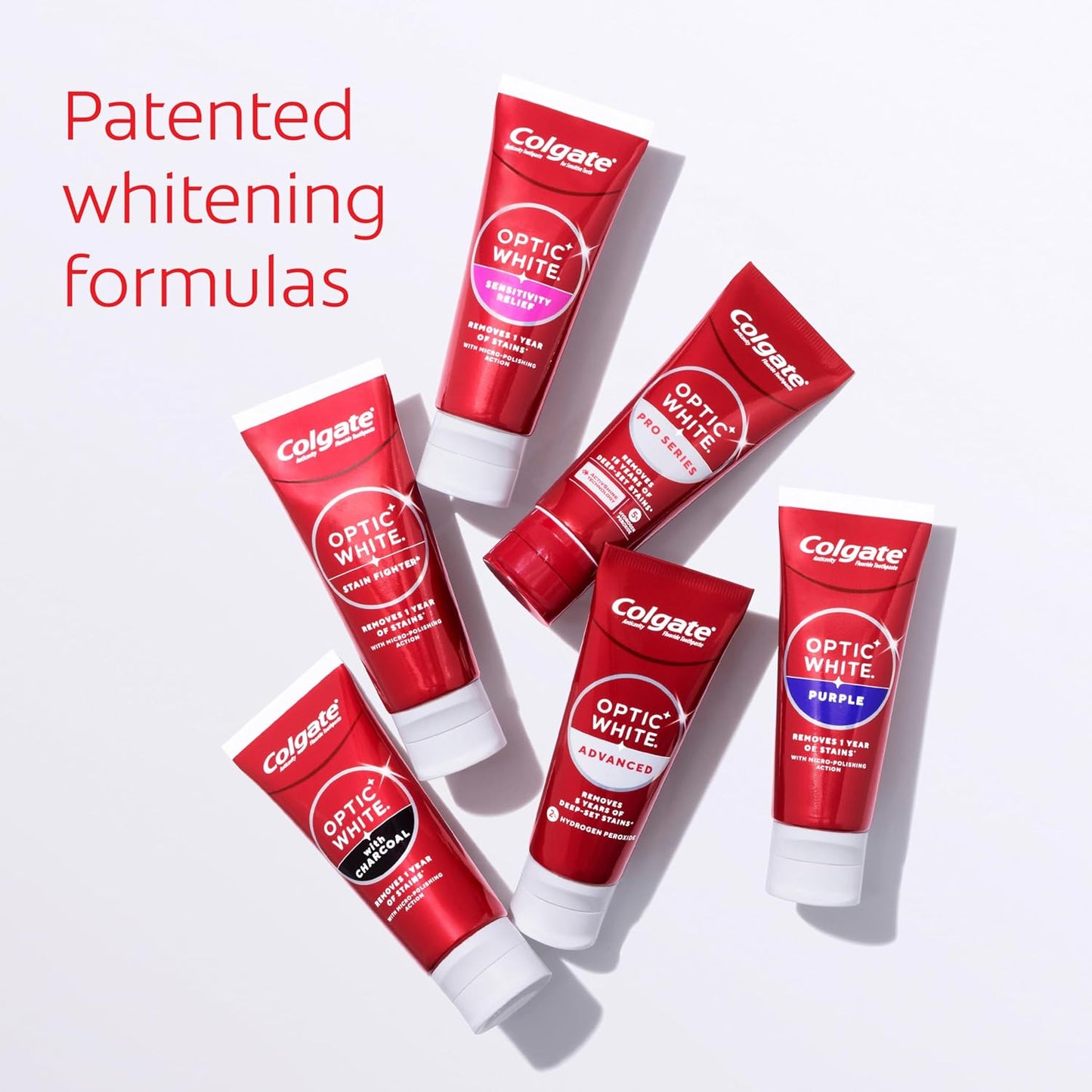 Colgate Optic White Stain Fighter Clean Mint Paste – Daily Self-Care Toothpaste for a Confident Morning Routine