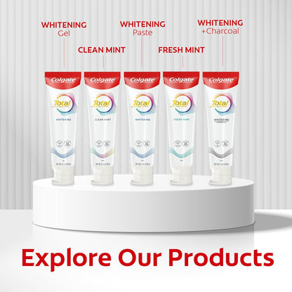 Colgate Total Active Prevention Deep Clean Toothpaste – Mindful Oral Care for Morning and Evening Routine, Stannous Fluoride Whole-Mouth Protection, 3 Pack