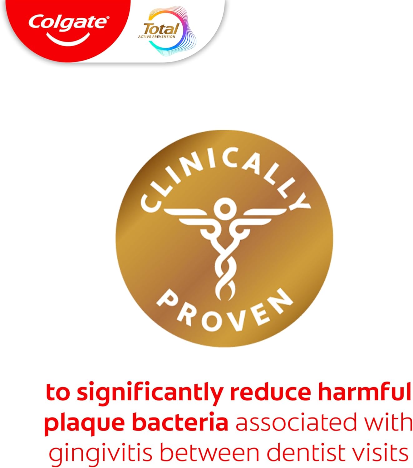 Colgate Total Plaque Pro Release – Gentle Antibacterial Toothpaste Safe for All Family Members Daily Use