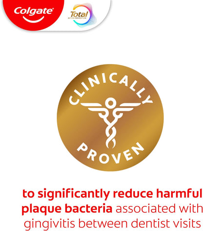 Colgate Total Plaque Pro Release – Gentle Antibacterial Toothpaste Safe for All Family Members Daily Use