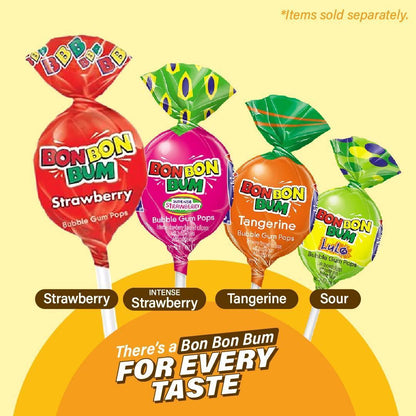 Colombina Bon Bon Bum Lollipops – Individually Wrapped Tropical Hard Candy for Picnic Baskets, Road Trips and Park Snack Runs