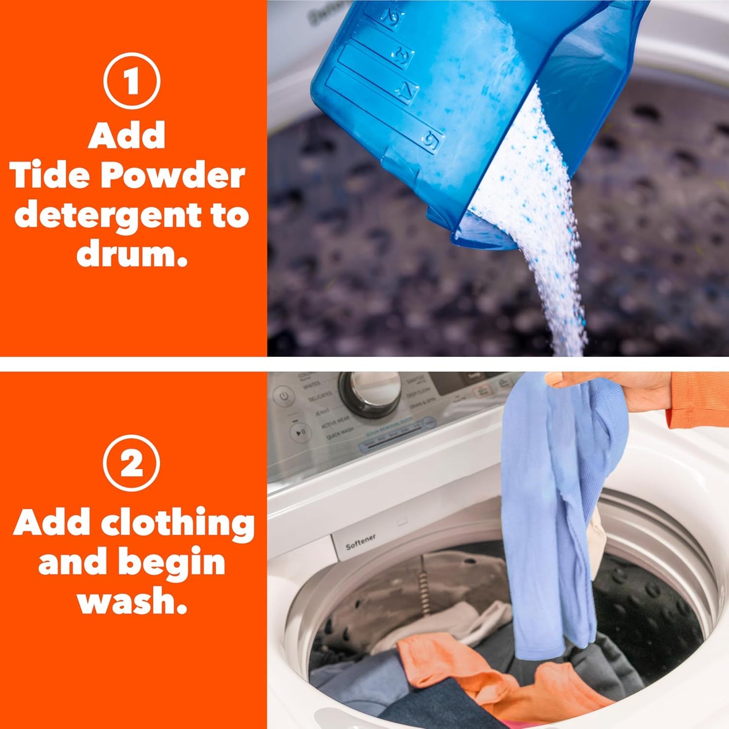 color-safe deep-clean formula protecting brights and whites in mixed loads