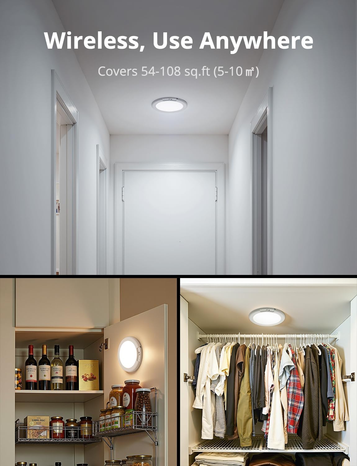 Combuh Portable Battery Ceiling Light – Detachable Magnetic Lantern for RV, Caravan, and Boat Cabin Interiors