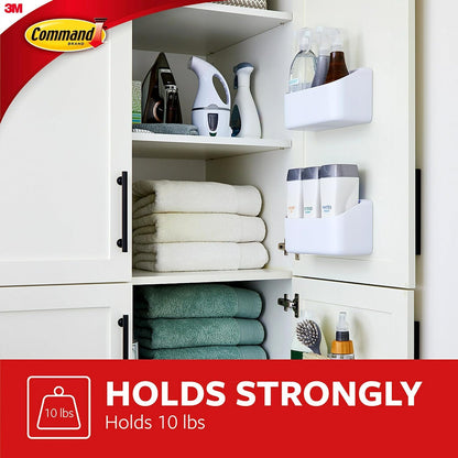 Command 10 Lb Caddy for Home Office Supply Station, Heavyweight Adhesive Wall Organizer for Cords and Tools