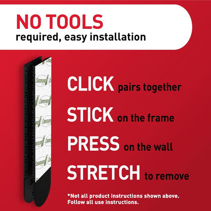 Command 15 lb Large Black Picture Hanging Strips for Living Room Gallery Walls, Damage-Free Frame Mounting
