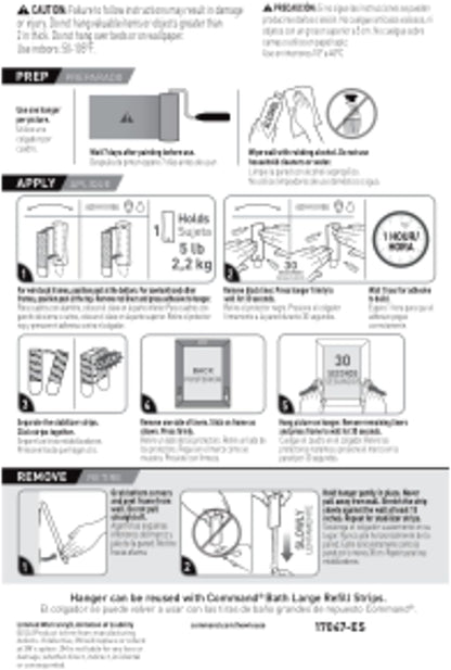Command 5 lb Universal Frame Hanger as a Birthday Gift for Her, Apartment-Friendly Decor Kit