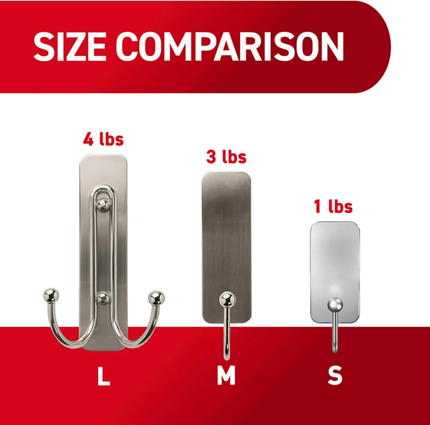 Command Large Double Bathroom Wall Hook – Drill-Free Towel Hook for Rental Bathrooms with No Wall Damage and No Tools