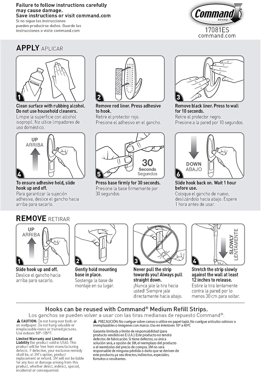 Command Medium Designer Hooks Housewarming Gift for New Homeowners, Practical Damage-Free Hooks for Every Room