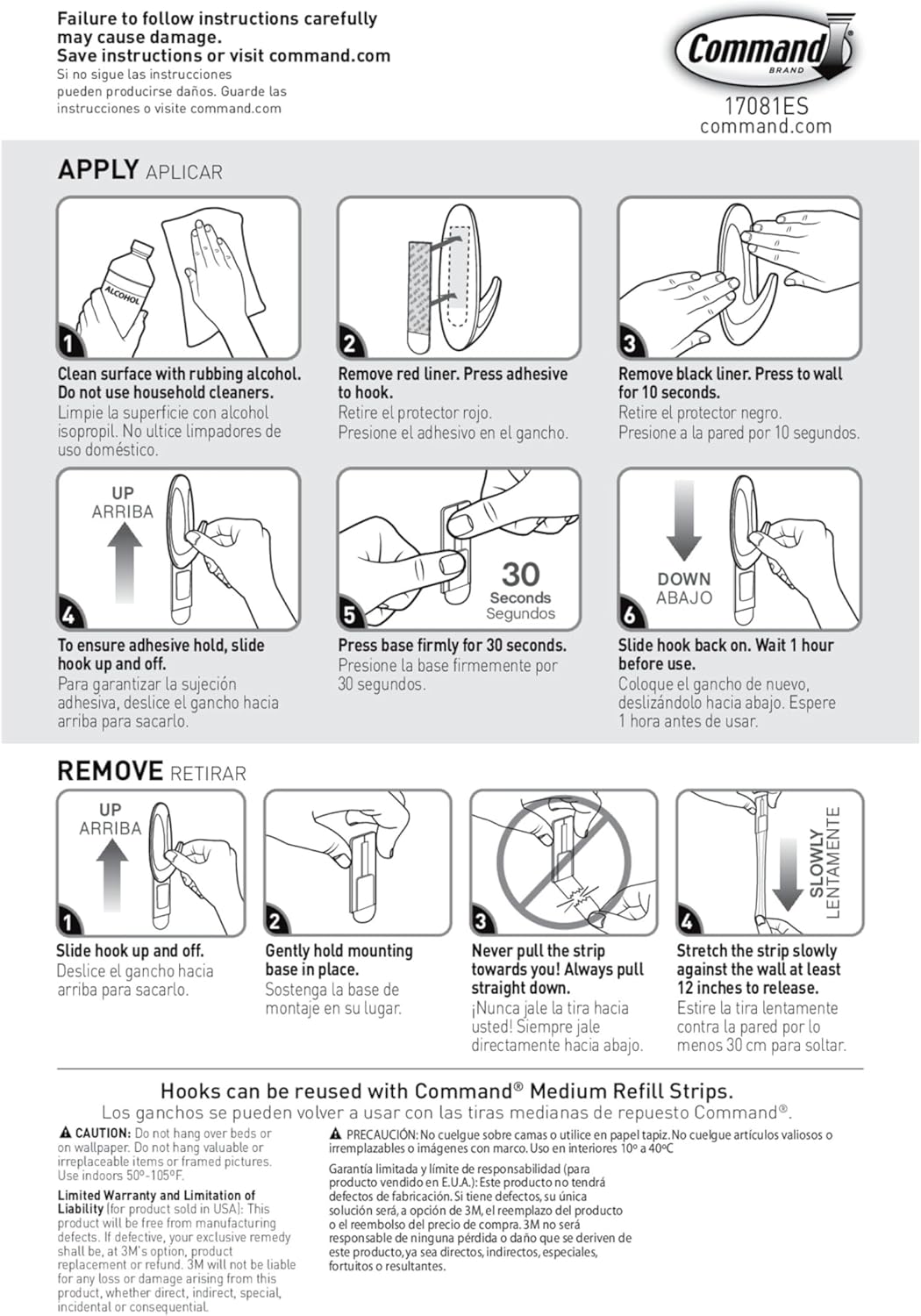 Command Medium Designer Hooks Housewarming Gift for New Homeowners, Practical Damage-Free Hooks for Every Room