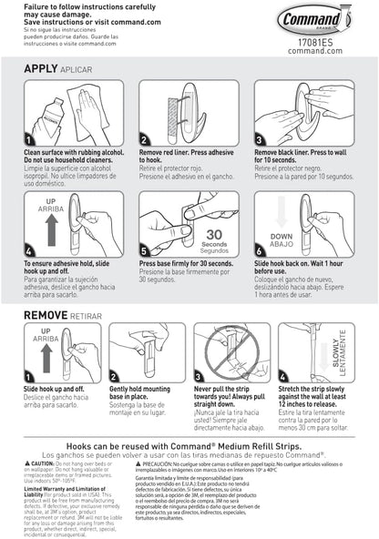 Command Medium Designer Hooks Housewarming Gift for New Homeowners, Practical Damage-Free Hooks for Every Room