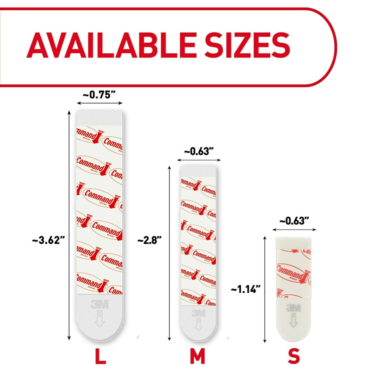 Command Medium Replacement Strips Housewarming Gift for Renters, Damage-Free Wall Decor Re-Hanging