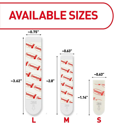 Command Medium Replacement Strips Housewarming Gift for Renters, Damage-Free Wall Decor Re-Hanging