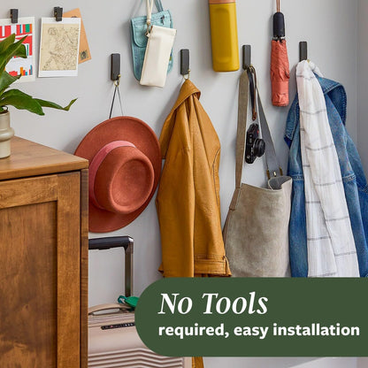 Command Medium Wire Hook Practical Birthday Gift for Mom, Rental-Safe Adhesive Hooks in Rosemary
