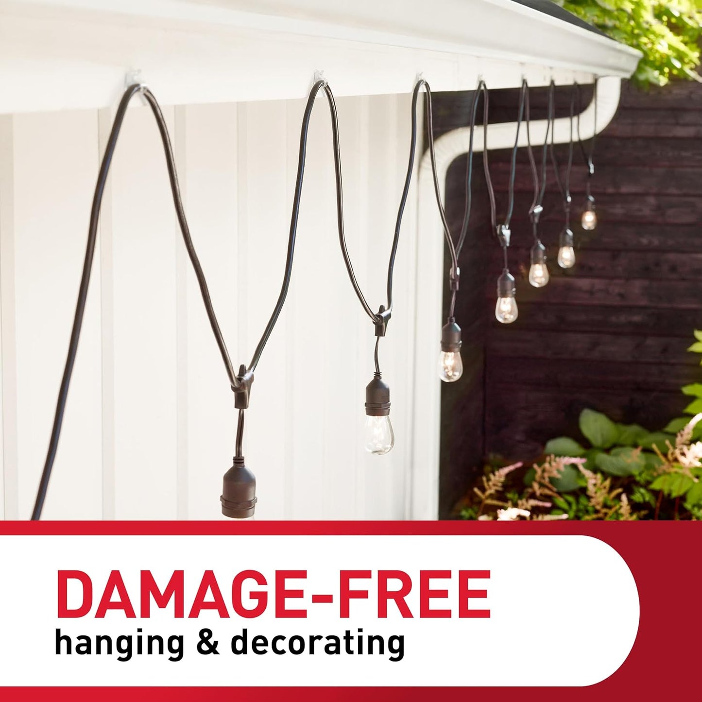 Command Outdoor Light Clips – Thoughtful Housewarming Gift for New Homeowners, Damage Free Light Hanger Set