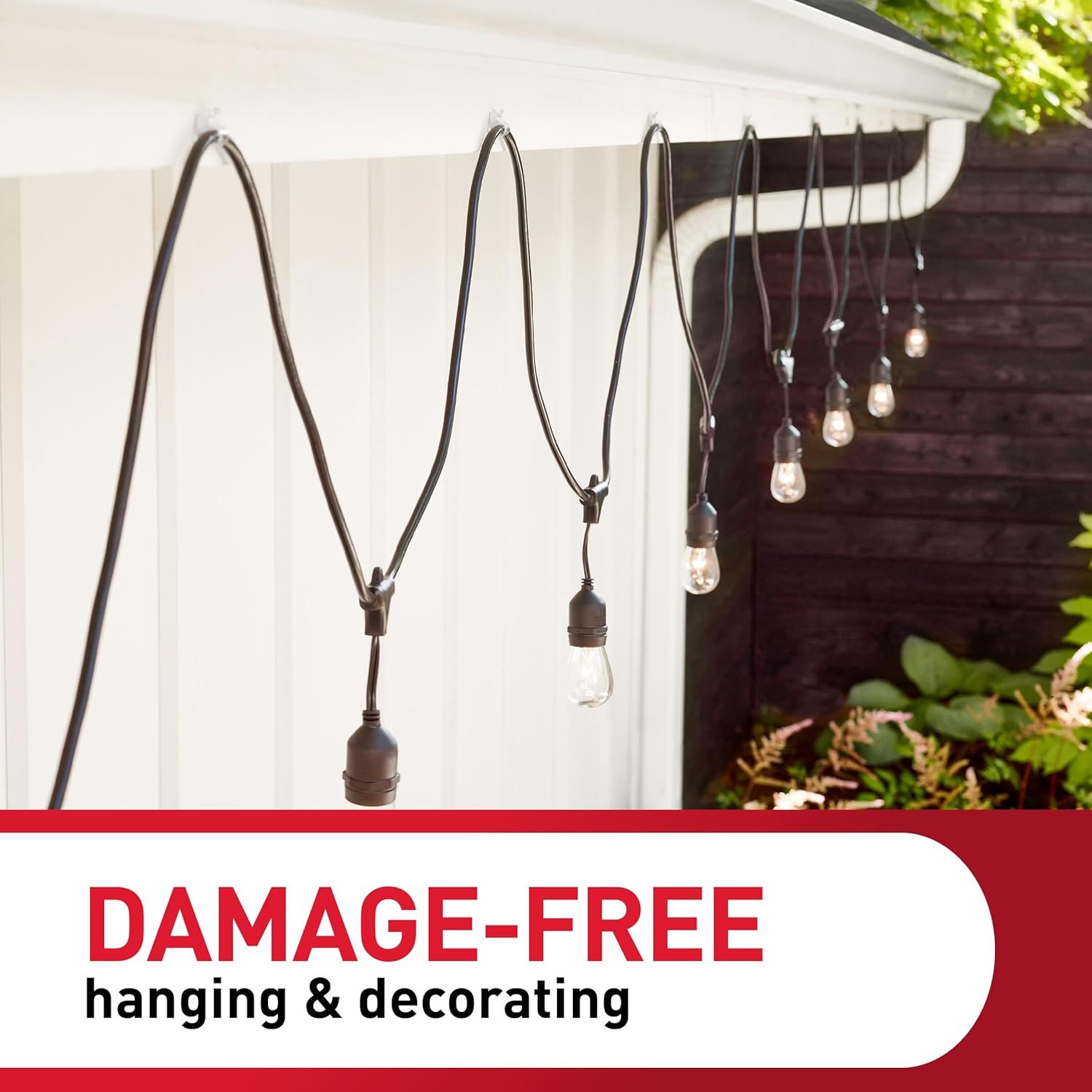 Command Outdoor Light Clips – Thoughtful Housewarming Gift for New Homeowners, Damage Free Light Hanger Set