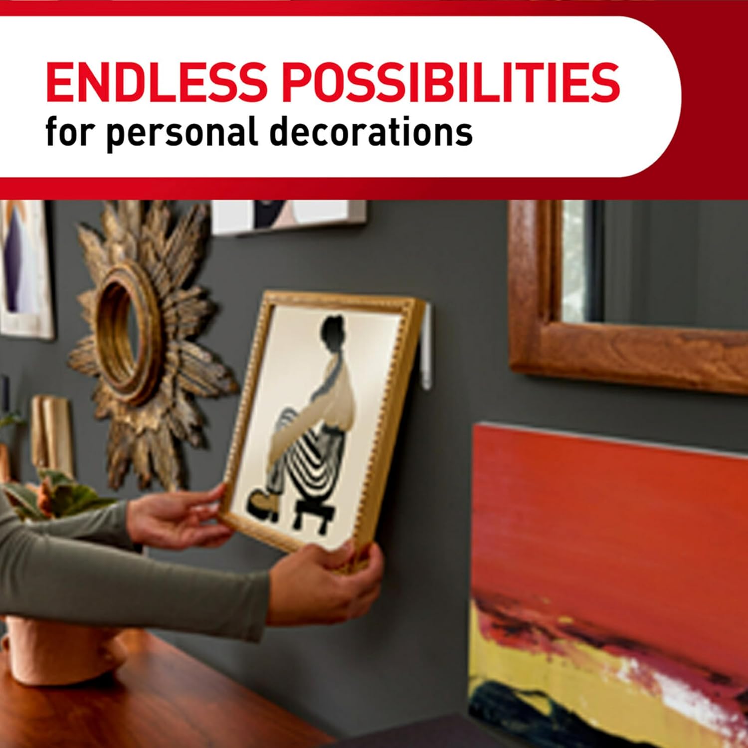 Command Picture Hanging Variety Kit – Damage-Free Gallery Wall Decor for Living Room and Bedroom