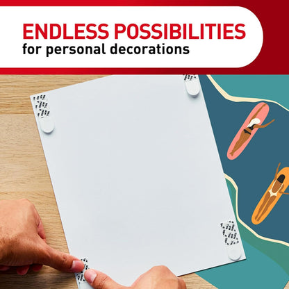 Command Poster Strips 60-Pack – Damage-Free Bedroom Wall Decor for Living Spaces, Hangs Posters and Prints Cleanly