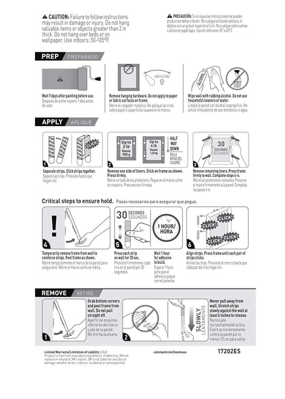 Command Small Picture Hanging Strips – Clean Wall Display for Intentional Living Spaces, 4 lb Hold