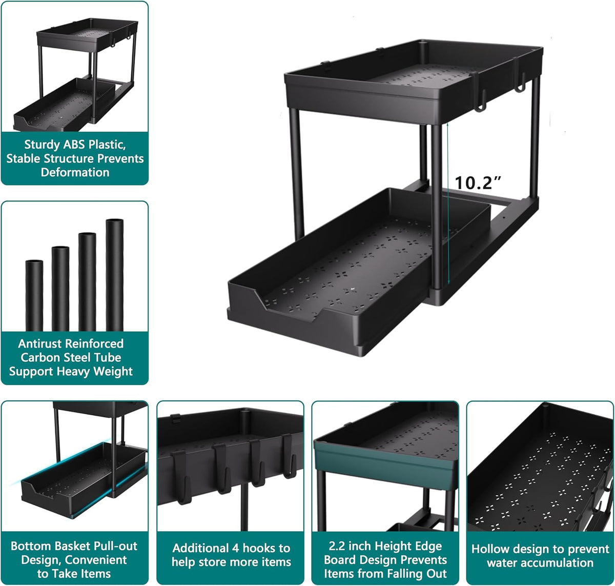 compact 15"d x 8"w x 13"h footprint sized for standard under-sink plumbing