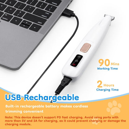 compact 4.6oz plastic body measuring 6.93 x 2.48 x 1.3 inches with included usb-a to 2-pin cable and tiny cleaning brush