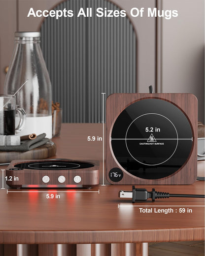 compact 5.86" x 5.86" x 1.21" abs housing in wood, white, or black finishes